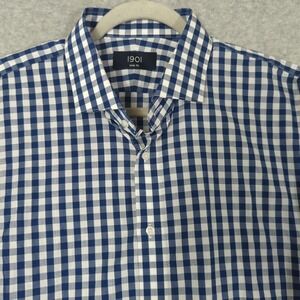 1901 Nordstoms Mens Trim Fit Gingham Check Shirt XL Multi Long‎ Sleeve Button Up